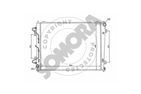 Radiator, engine cooling (116240C)
