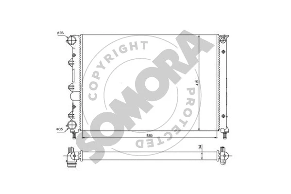 Radiator, engine cooling