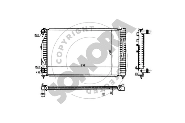 Radiator, engine cooling (021341)