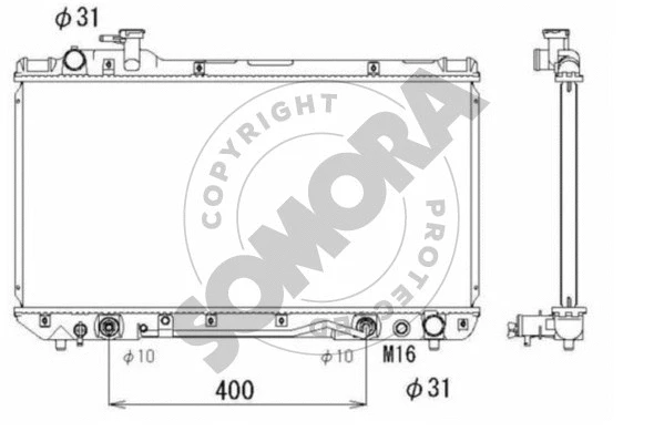 Radiator, engine cooling (316540B)