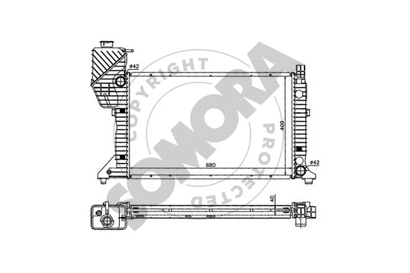 Radiator, engine cooling (172140D)