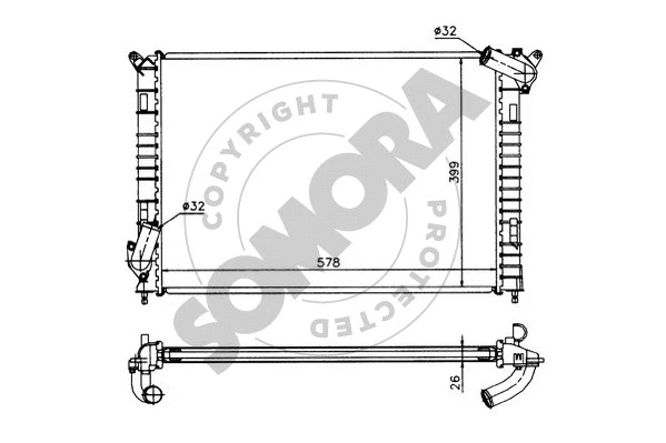 Radiator, engine cooling (040042)