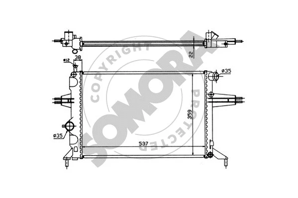 Radiator, engine cooling (211744)
