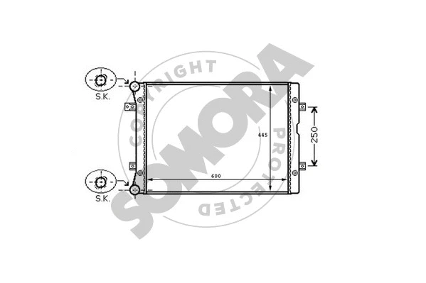 Radiator, engine cooling (097140A)