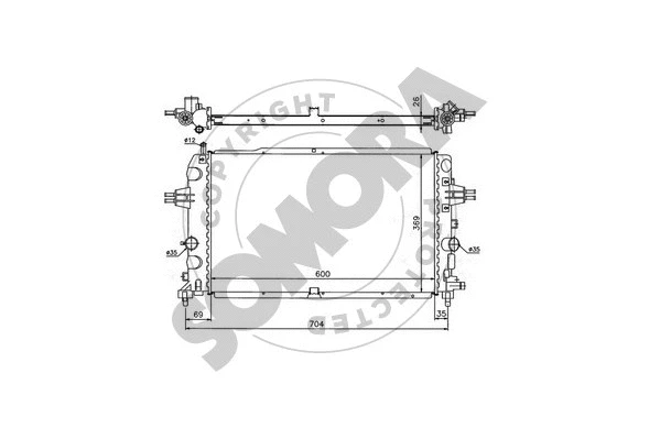 Radiator, engine cooling (211840F)
