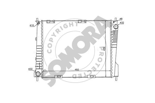 Radiator, engine cooling (241140A)