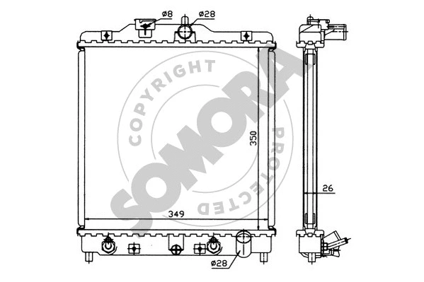 Radiator, engine cooling (120443)