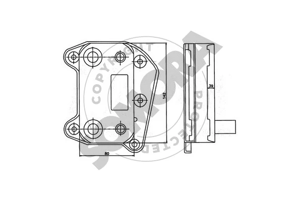 Oil Cooler, engine oil (171365A)