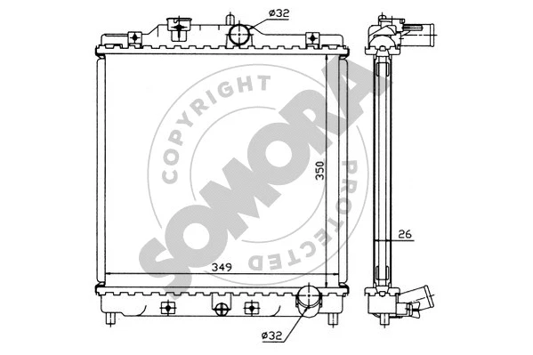 Radiator, engine cooling (120444)