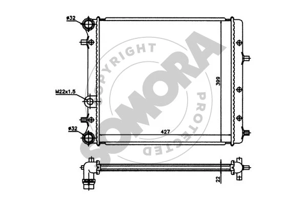 Radiator, engine cooling (355440)