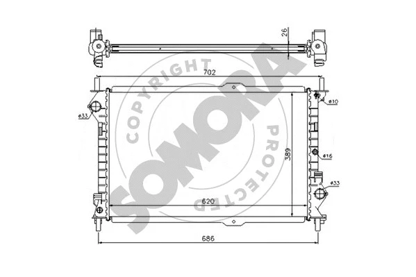 Radiator, engine cooling (090040)