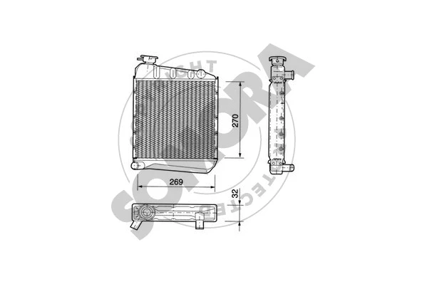 Radiator, engine cooling (030140)