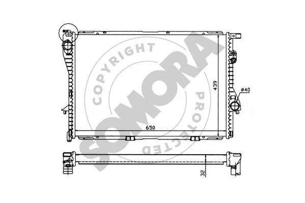 Radiator, engine cooling (041241)