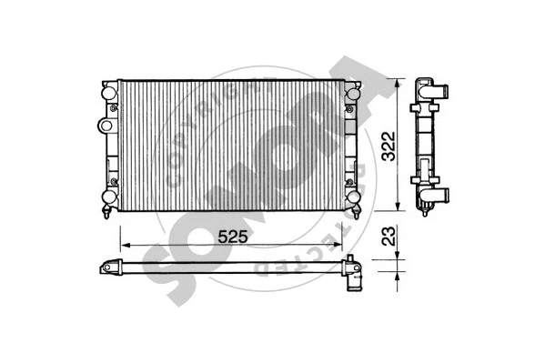 Radiator, engine cooling (350844)