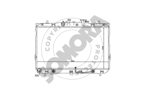 Radiator, engine cooling (133240B)