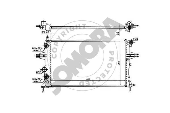 Radiator, engine cooling (211741)