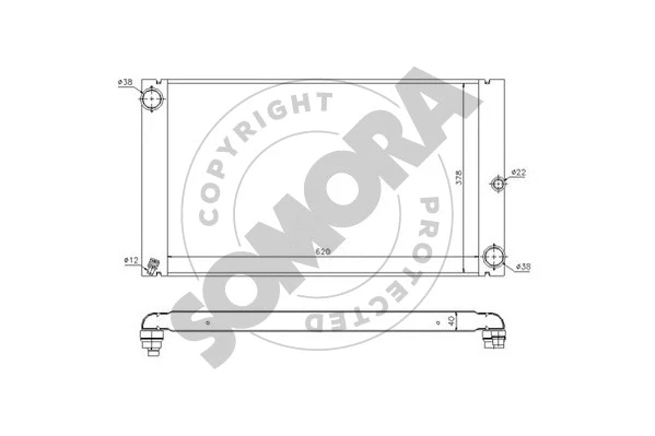 Radiator, engine cooling (041340A)