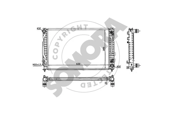 Radiator, engine cooling (021340E)