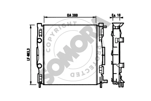 Radiator, engine cooling (243241)