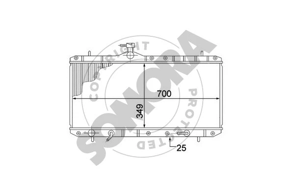 Radiator, engine cooling (303040A)