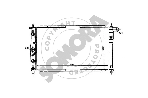 Radiator, engine cooling (061041)