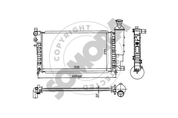 Radiator, engine cooling (050242)