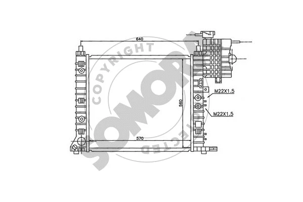 Radiator, engine cooling (173040A)
