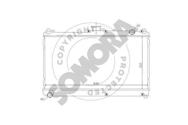 Radiator, engine cooling (166140)