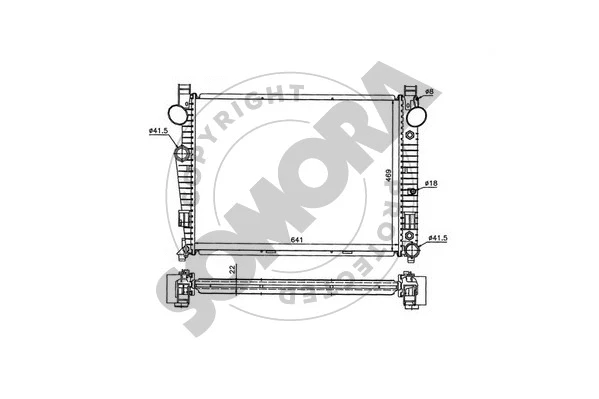 Radiator, engine cooling (174240D)