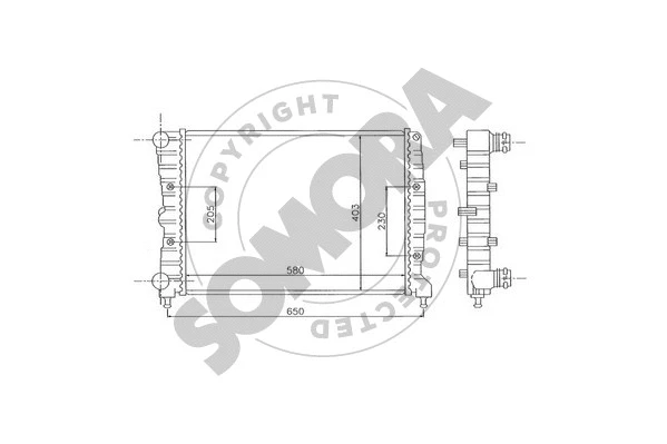 Radiator, engine cooling (010140C)