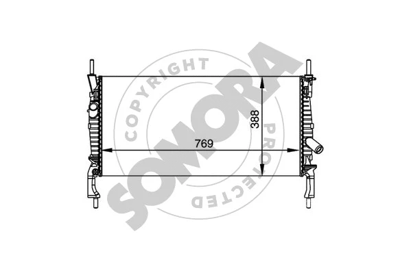 Radiator, engine cooling (094540A)
