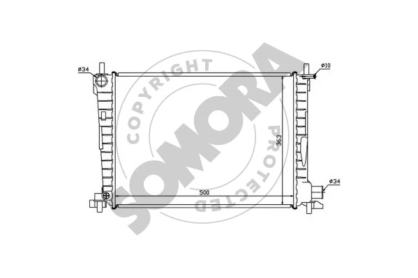 Radiator, engine cooling (092343)