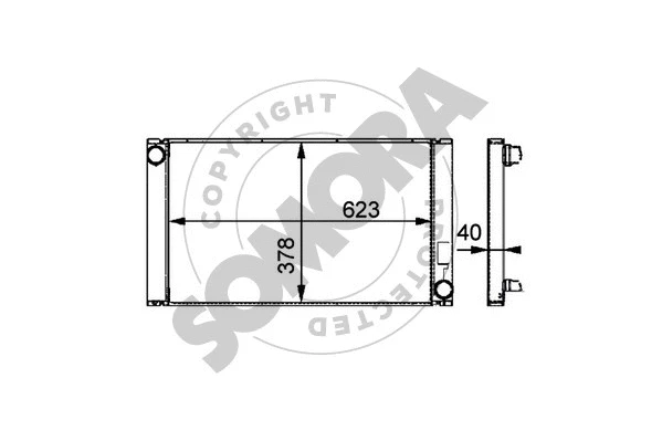 Radiator, engine cooling (041340G)