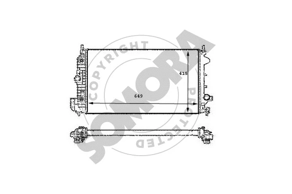 Radiator, engine cooling (210640H)