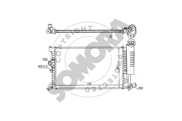 Radiator, engine cooling (223240D)