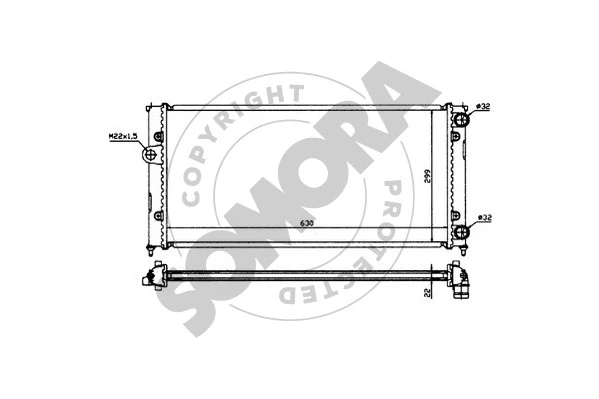 Radiator, engine cooling (350842)
