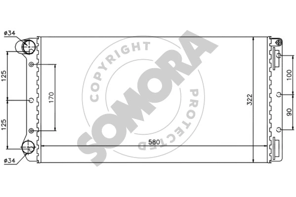 Radiator, engine cooling (081340A)