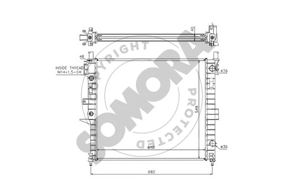 Radiator, engine cooling (170040)