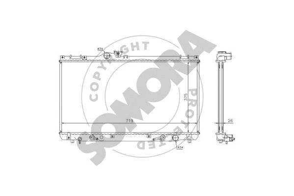 Radiator, engine cooling (371040)
