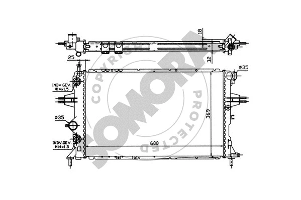 Radiator, engine cooling (211742)