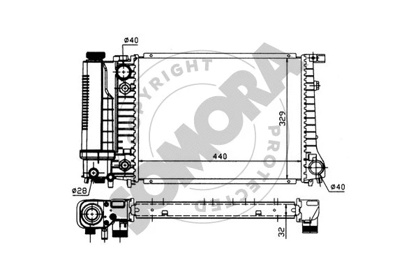 Radiator, engine cooling (041144)