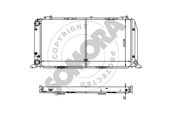 Radiator, engine cooling (021140)