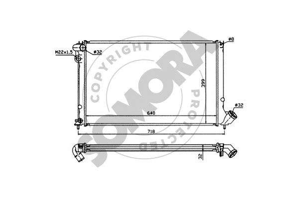 Radiator, engine cooling (223242)