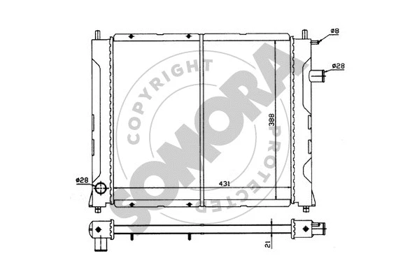 Radiator, engine cooling (260740)