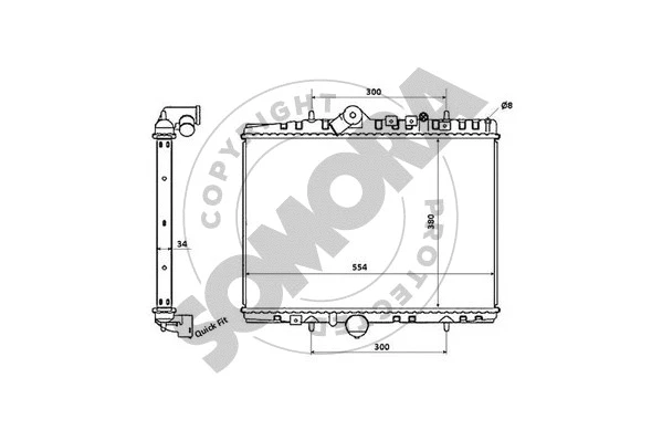 Radiator, engine cooling (052340F)