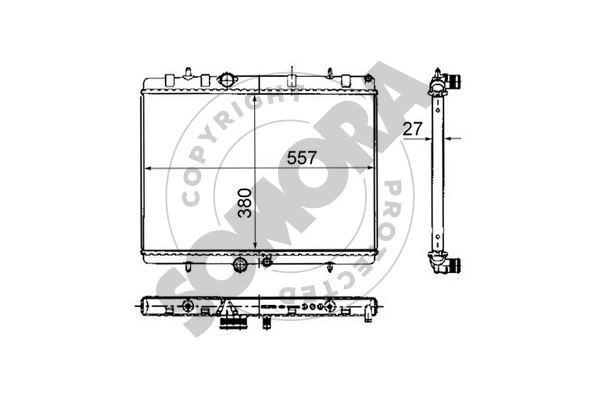 Radiator, engine cooling (052340G)