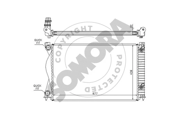Radiator, engine cooling (021040A)
