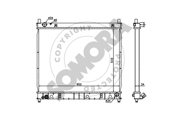 Radiator, engine cooling (065040)