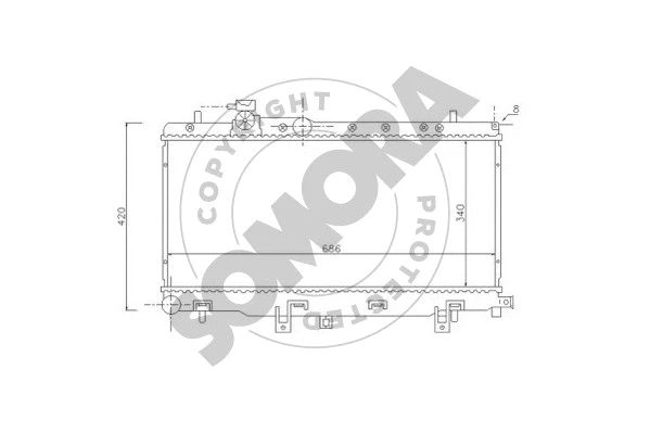 Radiator, engine cooling (331140A)