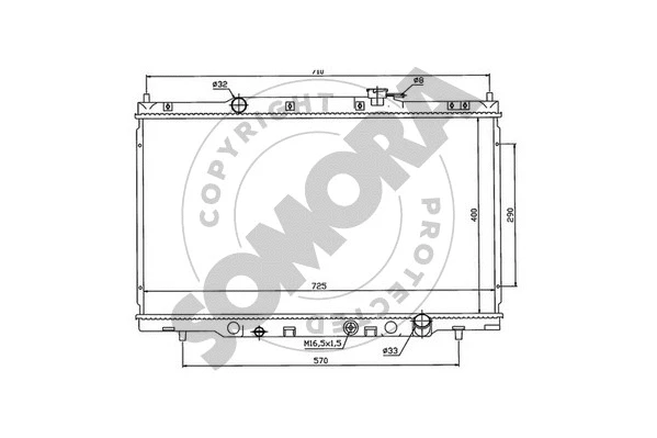 Radiator, engine cooling (127140A)